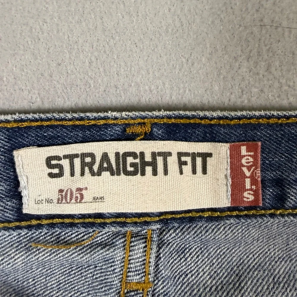 Levis 505 Straight Fit Jeans Mens 40x30 Medium Wash Blue Denim‎ 100% Cotton